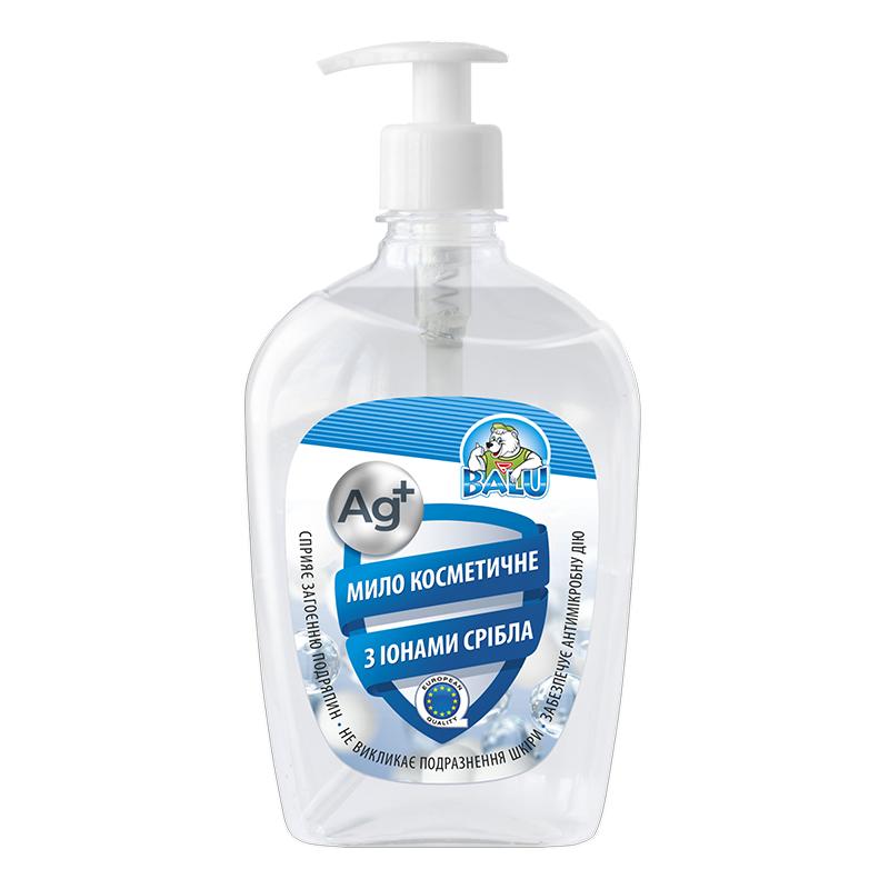 Засіб для миття та дезінфекції рук "Мило рідке косметичне з антимікробною дією BALU® з іонами срібла"